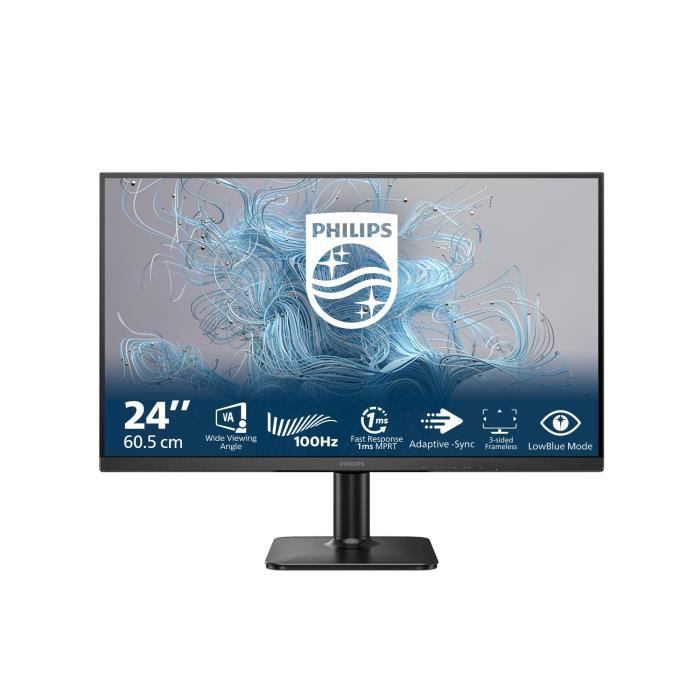 Ecran PC - PHILIPS - 24 - FHD - 100Hz - Dalle VA - 1ms - 24E2N1100LB