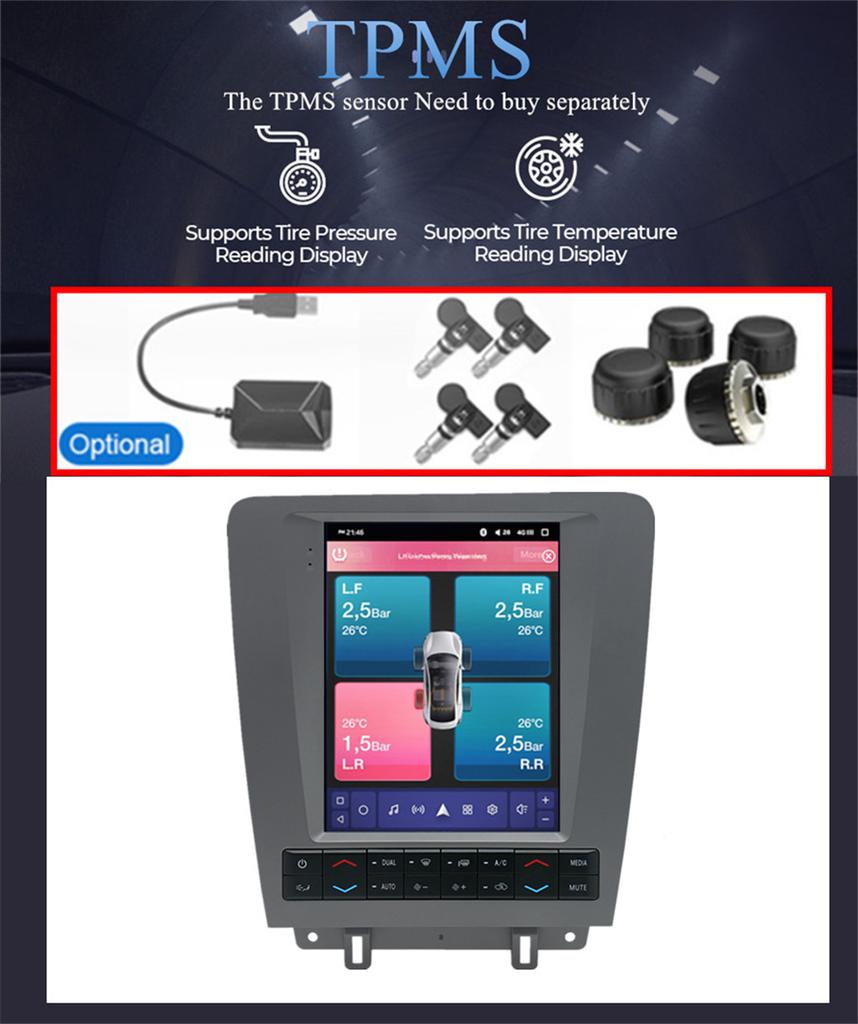 Mustang navigation all-in-one machine 10-14-original car style 9.7-inch top with built-in CP