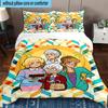 3PCS Golden laday Friendship 3pcs Bedding,Including 3PCS Duvet Cover And 2pcs Pillowcases Perfect for Christmas,Ideal for Bedroom, Dormitory