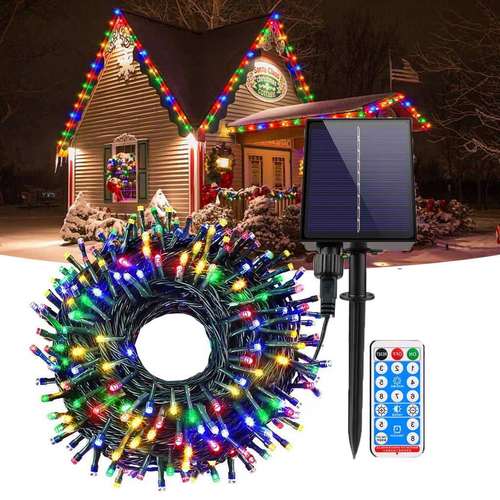 100-1000 светодиодов Солнечные настенные светильники Солнечные светильники для забора Уличные водонепроницаемые солнечные садовые светильники Настенный светильник для столба забора Дворовая дорожка