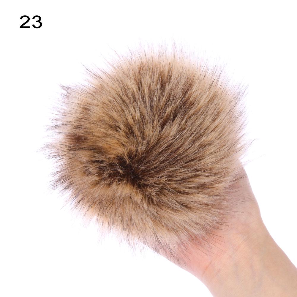 15 см модные шапки-бини с помпоном меховой помпон Skullie вязаная шапка имитация