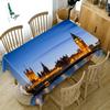 Arch Bridge View Pattern Tablecloth Thicken Cotton Rectangular Round Table Cloth For Wedding Picnic Party