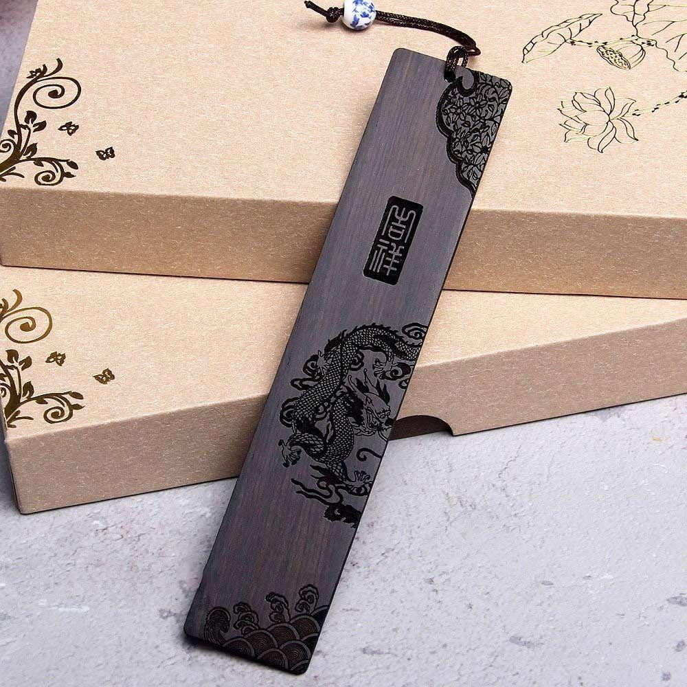 Sandalwood Wooden Book Mark Carving Pagination Mark High Quality Reading Tools  Gift