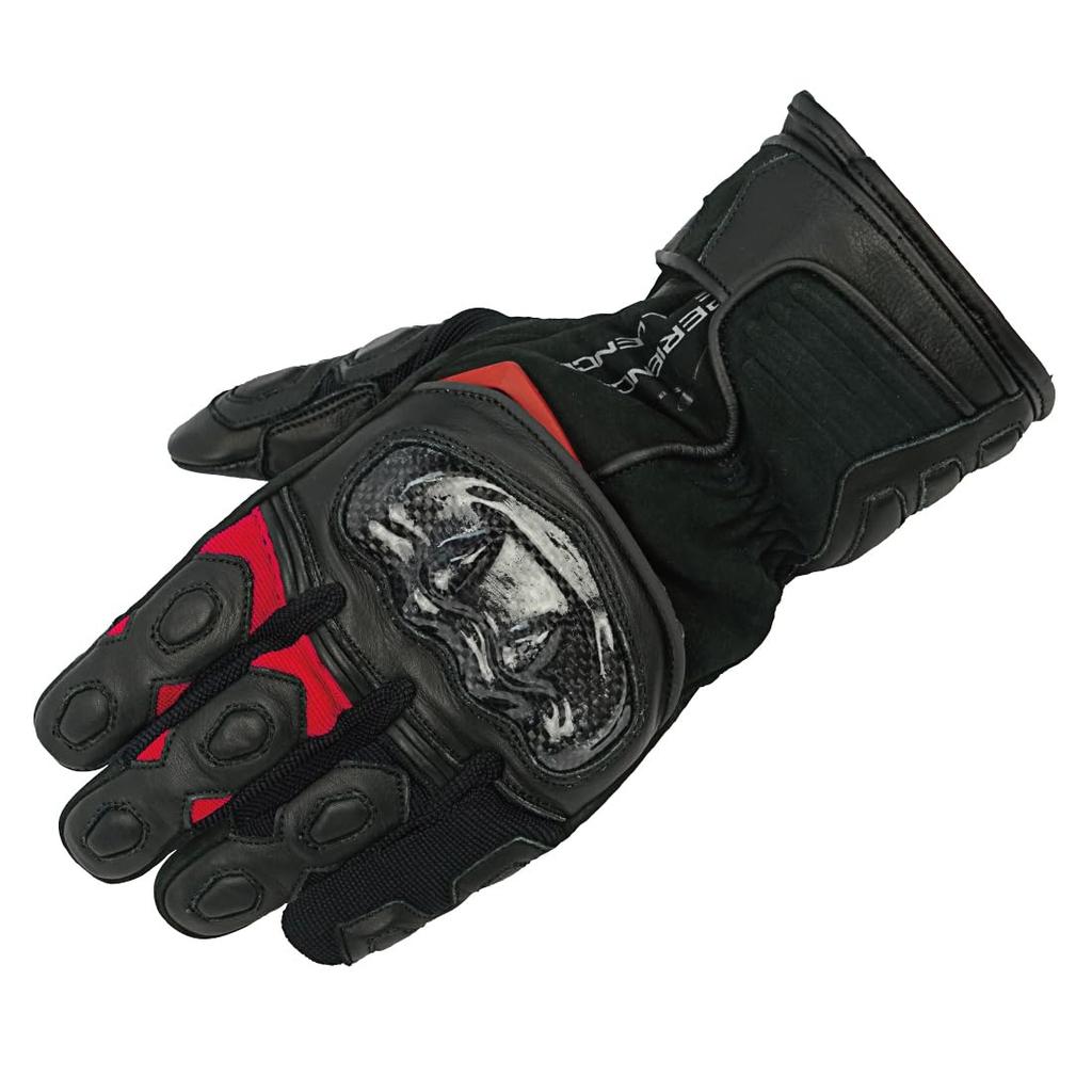 Motorcycle Protection Tourer Winter ROUGH&ROAD Gloves, Black/Red, XL, RR8658BK/RD5