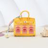 Stylish Mini House Keychain: Platinum Window Coin Purse & Earphone Holder