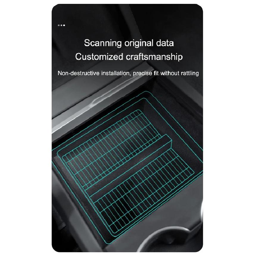 For Tesla Model Y Juniper Storage Box Center Armrest Hidden Box Model 3 Highland Center Console Organizer Tray Armrest Cubby