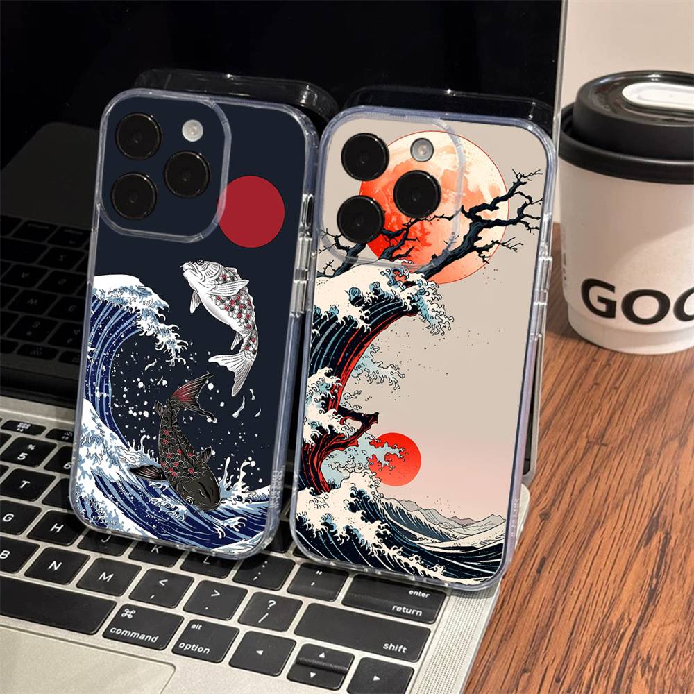 Япония Токио Осака Канагава Чехол для телефона Для iPhone 17 15 14 13 11 12 16 Pro Max Plus Mini Прозрачный Силиконовый Мягкий Funda