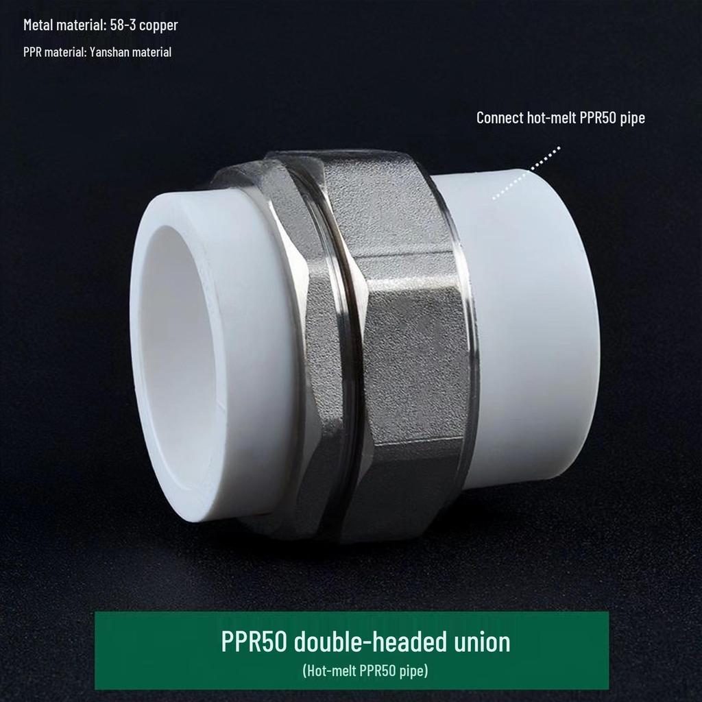 PPR Медно-чугунная муфта, внутренняя и наружная резьба, 20-110 мм, двухсторонняя PPR чугунная муфта