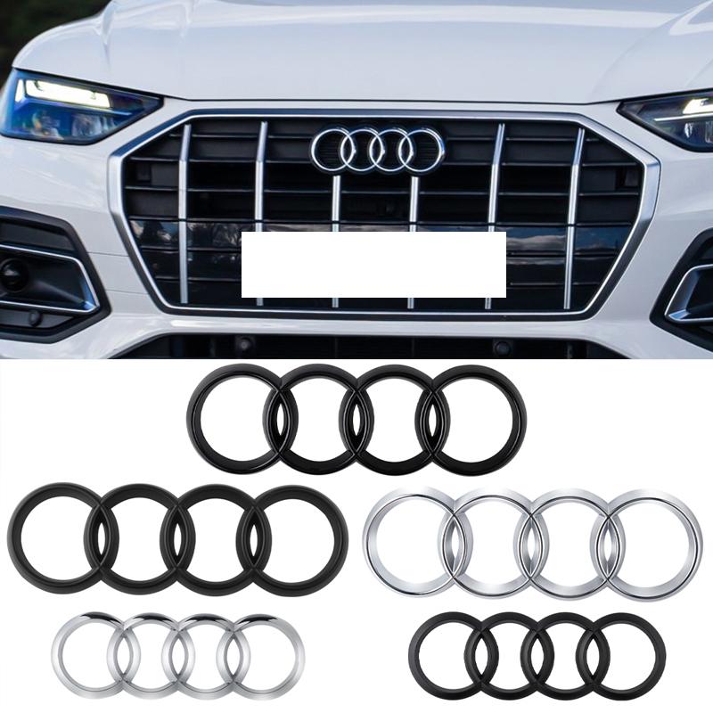 Car Logo Badge Car Front Grille Rear Trunk 4Ring Emblem For Audi A1 A3 A4 A5 A6 A7 S3 S4 S5 S6 RS3 RS4 RS5 RS6 Q3 Q5 Q7 Sports