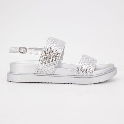 Женские плетеные сандалии с двойным ремешком kary с пряжкой