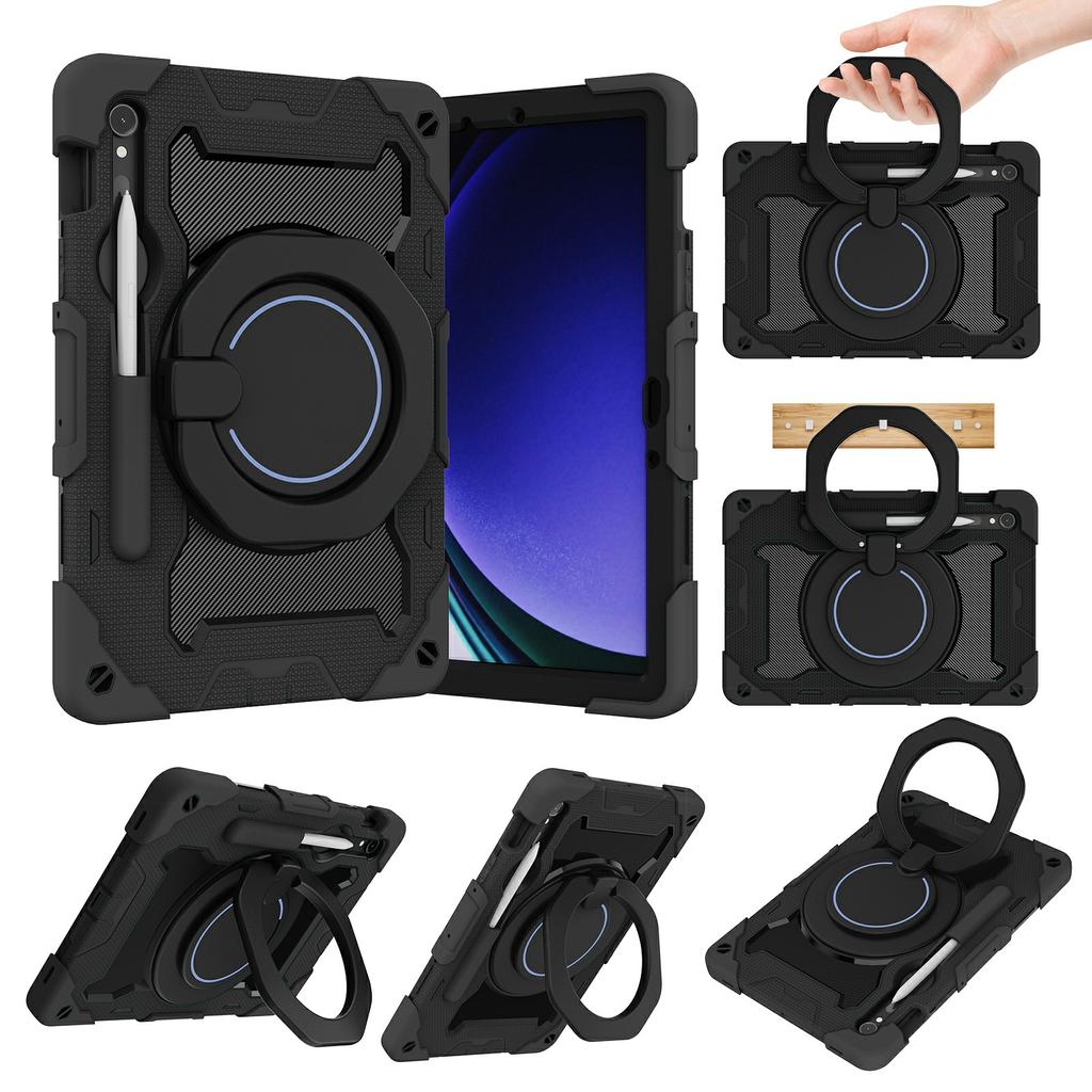 Kickstand Case for Samsung Galaxy Tab S10 Lite/S9 FE/S9 PC + Silicone Shockproof Rugged Tablet Cover