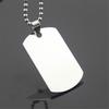 DIY Charm Simple Stainless Steel Dog Tag Pendant Necklace Chain Jewelry Accessories