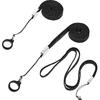 Shappy 3 Anti-lost Necklace Lanyard Black with Anti-lost Silicone Rubber Ring, Silicone Rubber Pen Lanyard Holder