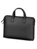 Мужской деловой портфель Mura, тонкий, из натуральной кожи, черный