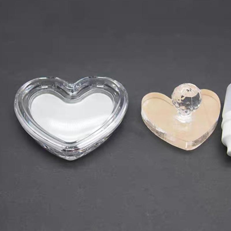 Пустой футляр для теней в форме сердца Love Heart, футляр для помады, палитра пигментов, многоразовые румяна, хайлайтер, контуринг, дозатор для макияжа