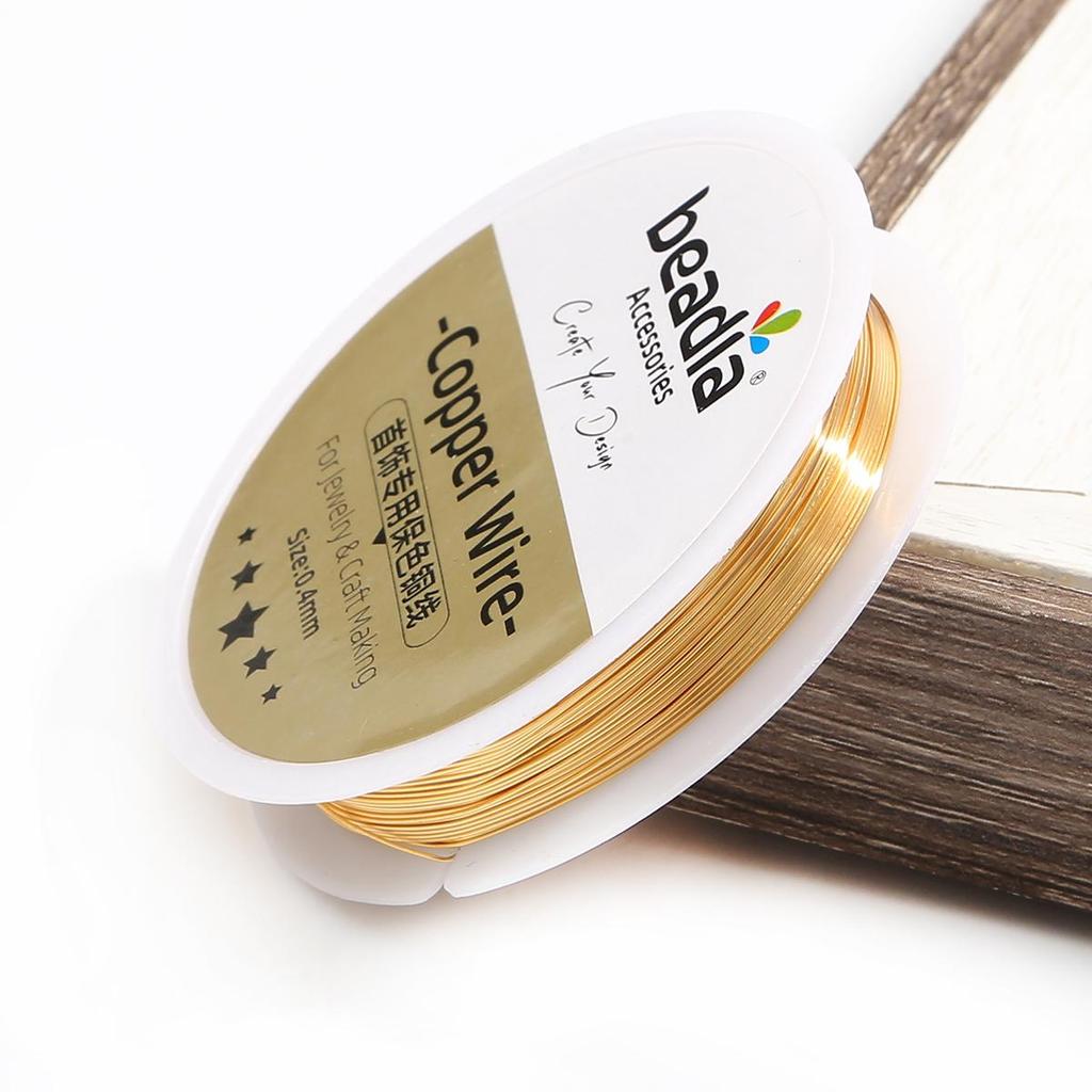 Copper Beading Wire for DIY Bracelet Necklace Colorfast Jewelry Cord String Craft Making