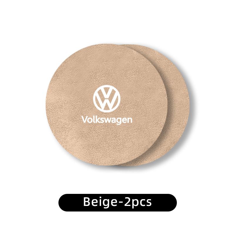 2pcs Car Suede Coaster Water Cup Holder Drink Pad Auto Interior Accessories For Volkswagen VW Jetta Golf Beetle CC EOS GTI zr4