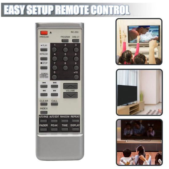 RC-253 Замена пульта дистанционного управления для Denon DCD2800 1015CD DCD7.5 S DCD790 Без программирования Смарт-чипсет Пульт дистанционного управления для проигрывателя компакт-дисков