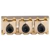 Musiclily Pro 43mm Guitar Locking Nut R3 Steel Floyd Rose Tremolo Bridge for Electric Gold Guitars,