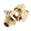 G1/4 Motorcycle Copper Threaded Brass Drain Petcock Shut Off Valve For Fuel Gas Oil Air 1/8 Inch -1/4 Inch Fuel Tap