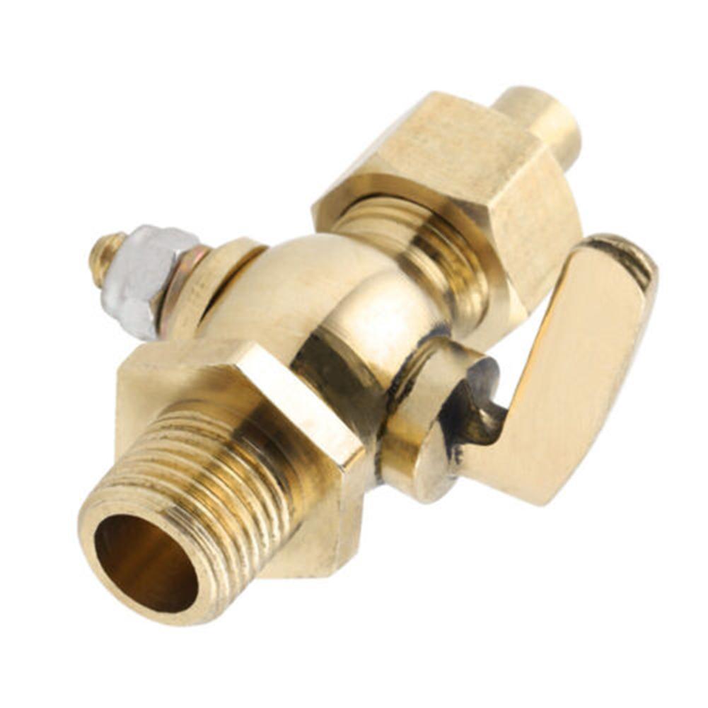 G1/4 Motorcycle Copper Threaded Brass Drain Petcock Shut Off Valve For Fuel Gas Oil Air 1/8 Inch -1/4 Inch Fuel Tap