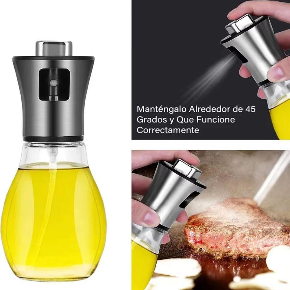 Glass Oil Spray Bottle Stainless Steel Oil Dispenser Bottle Glass Oil Sprayer  Household