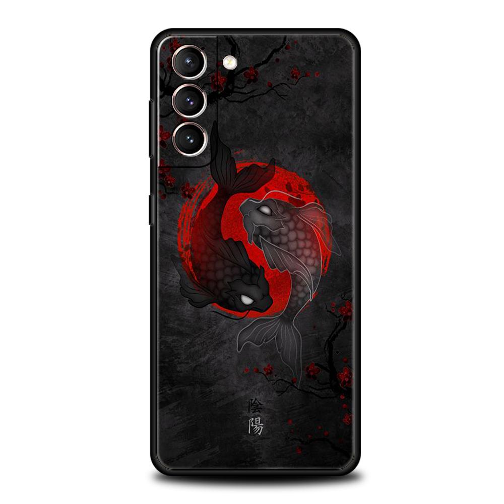 Чехол для телефона с карпом кои для Samsung Galaxy S25 S24 S23 S22 Ultra S20 S21 FE 5G S10 S9 Plus S10E Мягкий чехол из ТПУ
