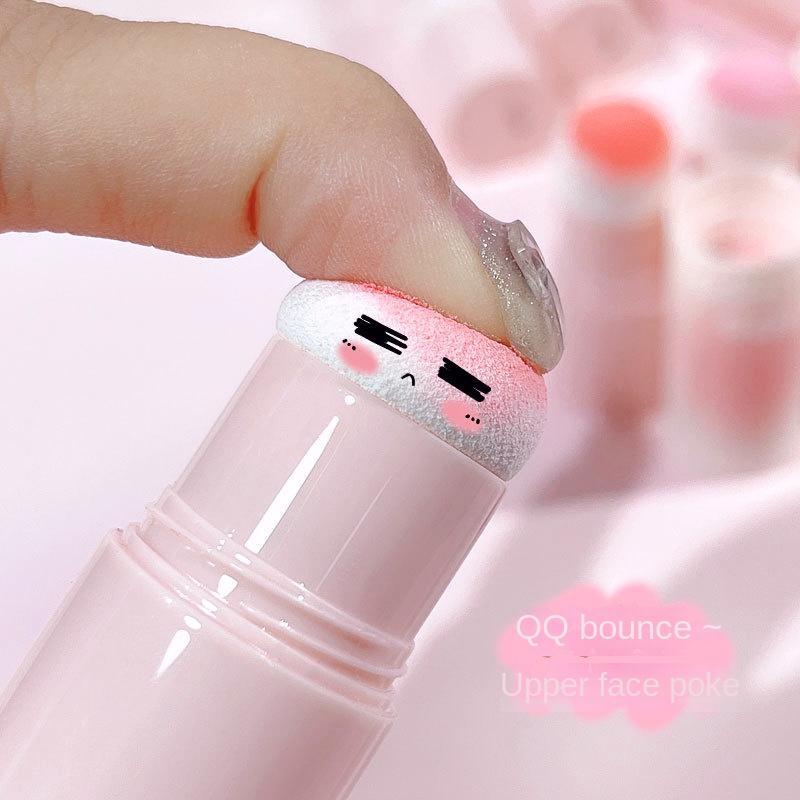 Новые удобные румяна-стики с губкой, натуральные матовые осветляющие легкие румяна для девочек, белые румяна, водостойкие румяна с отделкой, стойкий набор для женского макияжа