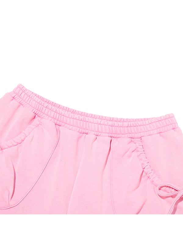 Kirsh X Charmy Kitty Loose Fit Half Sweatpants [Pink]