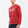 Fila Logo Embroidered Knitted Sports Crew Neck Sweatshirt Men Sweatshirt Legendary-Red F11M211202FRD