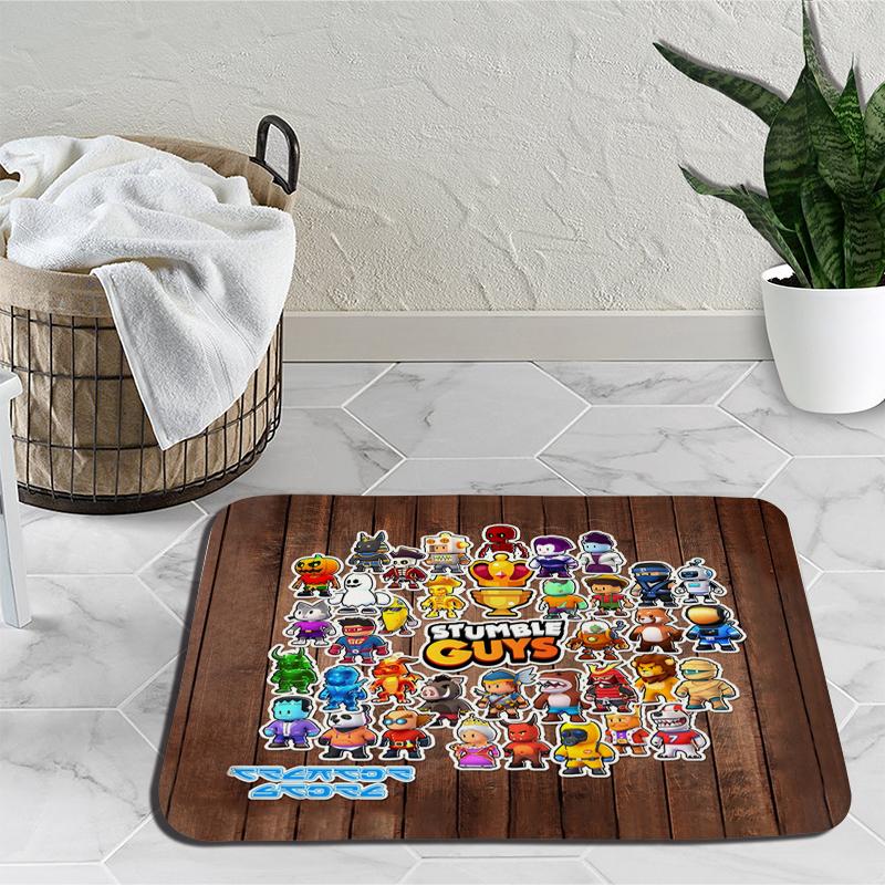 Ковер с героями мультфильмов Stumble Guys, ковер для игр, украшение для спальни, коврик для йоги, аниме, уличный ковер, нескользящий ковер, подарок на день рождения