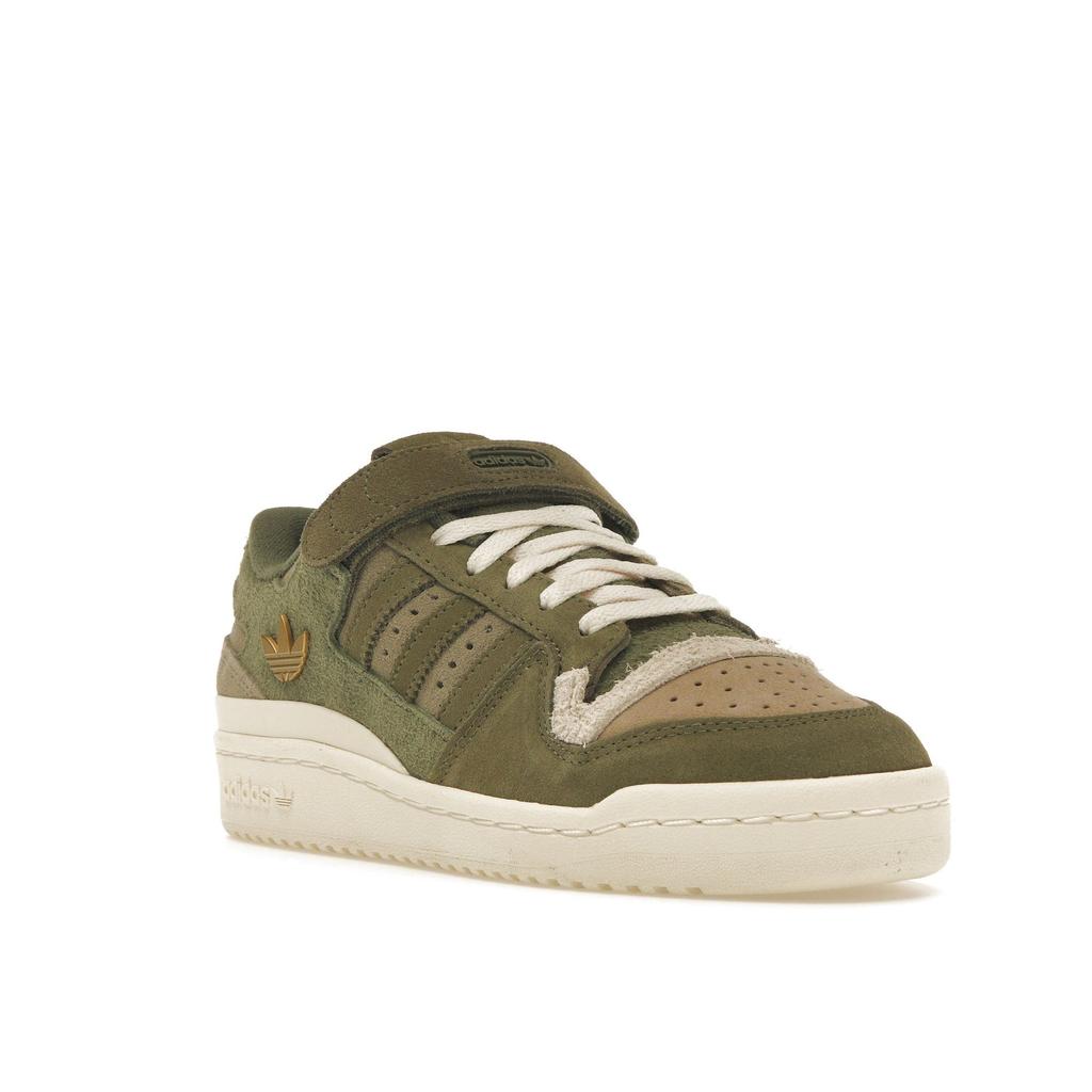 Adidas Forum 84 Low Focus Olive Женские кроссовки Зелено-кремово-белые GX5075