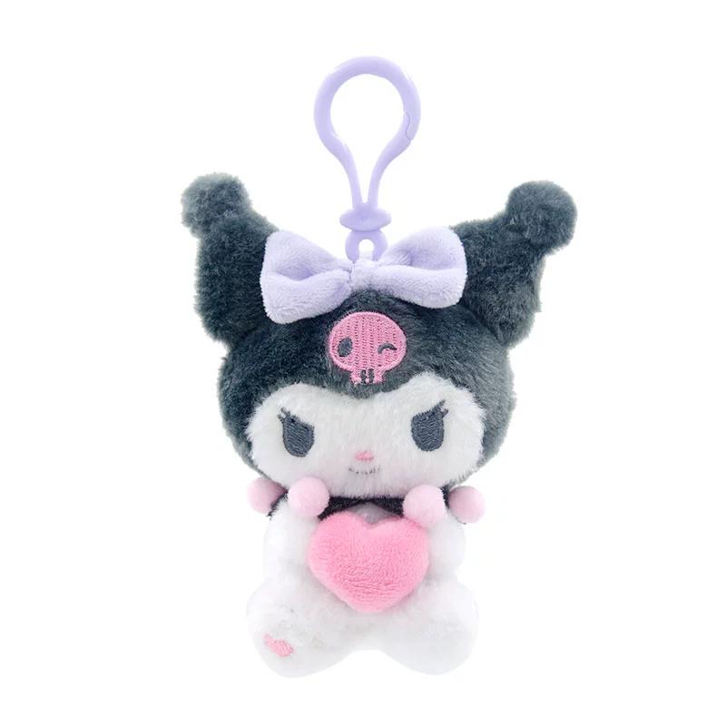 Genuine Peluche Hello Kitty Kuromi Melody Cinnamoroll Stuffed Toys Pendant Plush Toy Keyring Anime Keychain Birthday Gift