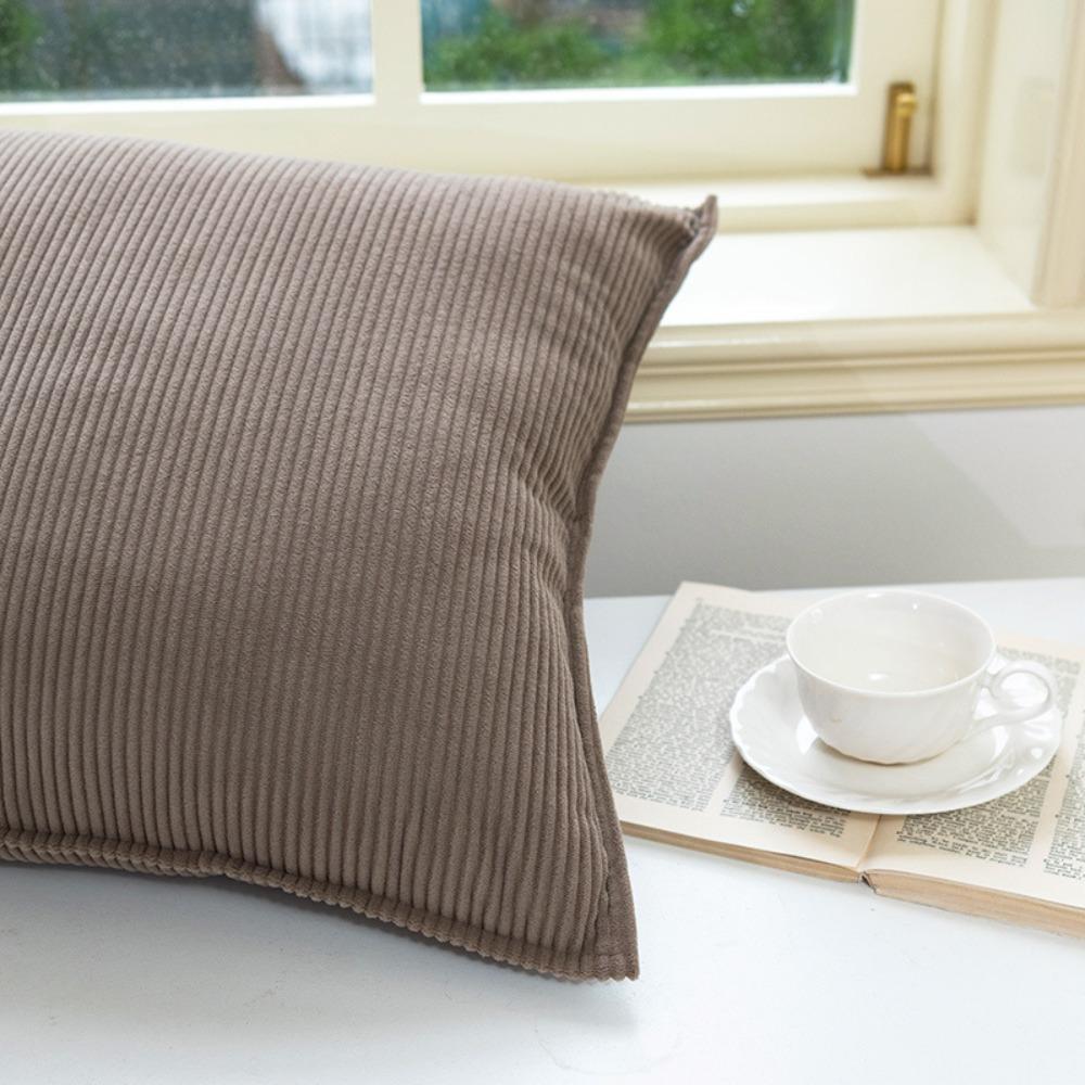 Square Corduroy Striped Throw Pillow Cover Japanese style Cushion Cover Sofa Pillowcase Couch