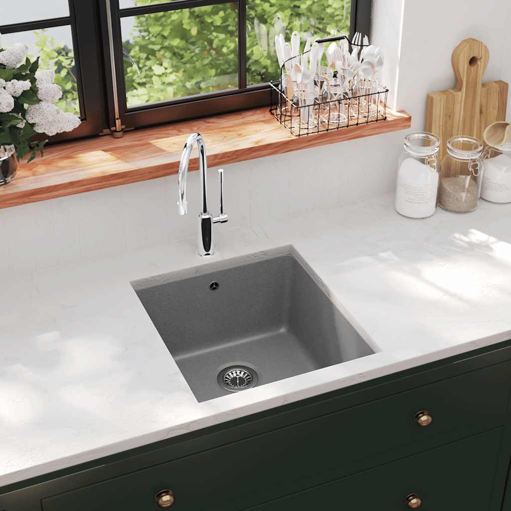 Granite Sink Single Bowl Grey
