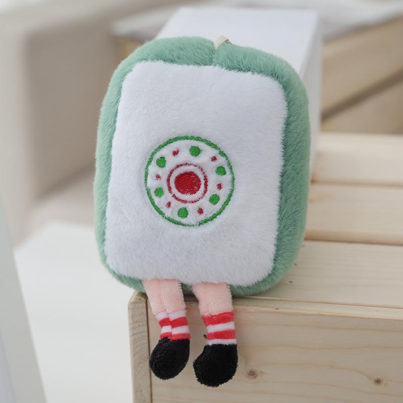 Очаровательный плюшевый брелок Маджонг Милая мультяшная подвеска для сумки Кукла