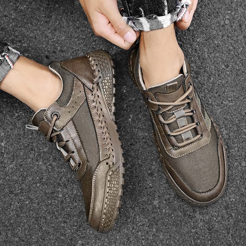 Модная и аутентичная мужская обувь. Повседневная мужская обувь ручной работы. Мужская повседневная кожаная обувь. Походная обувь.