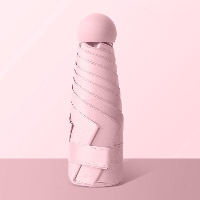 Компактный складной зонт с защитой от УФ-лучей и черной подкладкой