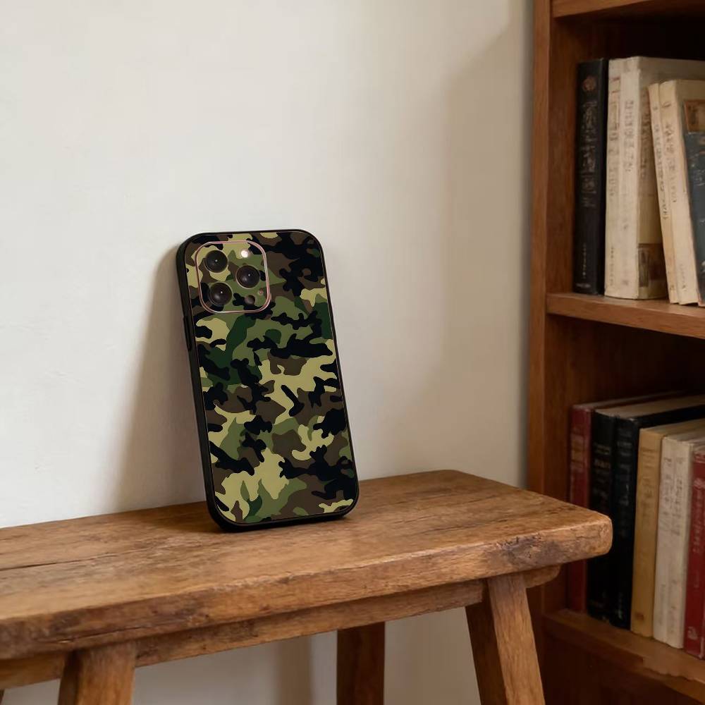 F-Мода C-Камуфляж Чехол для телефона Силиконовый Мягкий Для IPhone 17 16 15 14 13 12 11 X XR Plus Pro Max Plus