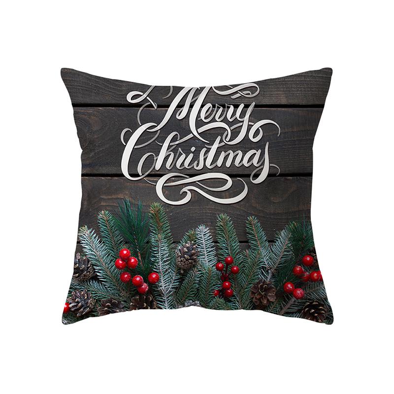 Christmas Theme Decorative Printing Pattern Cushion Cover Home Living Room Sofa Decorative Pillow Pillow Cover