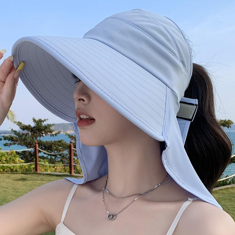 Дышащая шляпа от солнца с защитой шеи, пляжная кепка, модная шаль, солнцезащитная шляпа, для улицы