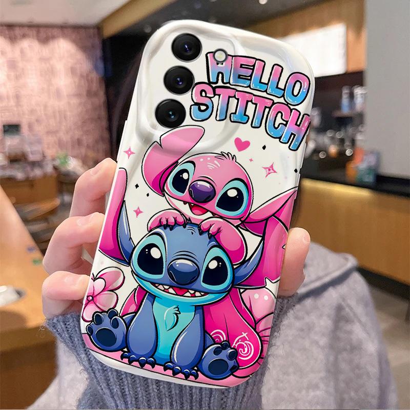 Чехол для телефона Stitch Angel Baby для Samsung Galaxy S25 S24 S23 S22 FE Plus Ultra A15 A16 A25 A55 A35 A54 A14 A34 A07 A17, мягкий чехол