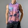 Мужская мода принтованный спортивный повседневный жилет без рукавов
