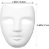 Cabilock DIY Маски на все лицо - 4 шт. Белые однотонные маски для раскрашивания, Маски из папье-маше для косплея, Пустые маски для маскарадных костюмов на Хэллоуин
