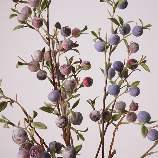 Faux Berry Stems Realistic Red/Blue/Purple Berries Branches Artificial Fruits Picks for DIY Flower Arrangement Wedding Home Decor