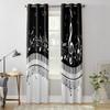 Piano Keys And Musical Notes Window Curtain For Kids Room Home Blinds Curtains For Living Room Bedroom Window Drapes