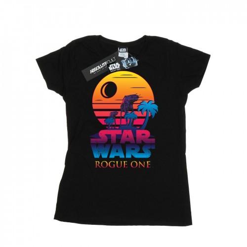 Star Wars Womens/Ladies Rogue One Logo Sunset Cotton T-Shirt