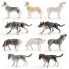 Детский набор ПВХ моделей диких животных с реалистичными фигурками волка и хаски для познавательной игры
