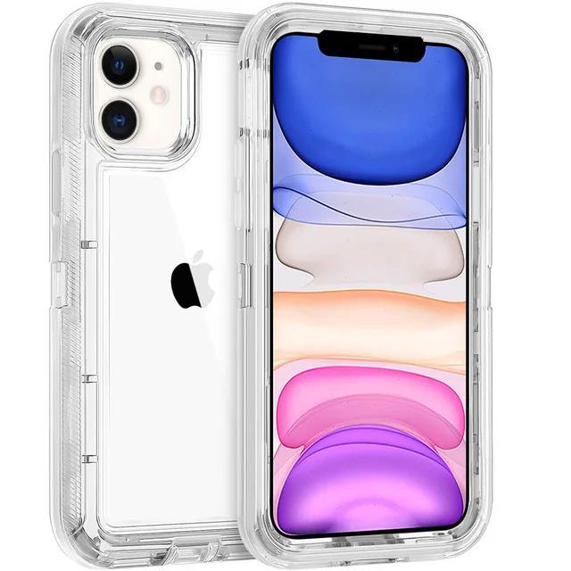 3в1 прочный жесткий чехол Otter Box для iPhone16 Pro Max 15 14 13 11 X XR XSMAX SE 6 7 8Plus прозрачный противоударный защитный чехол с подушкой безопасности