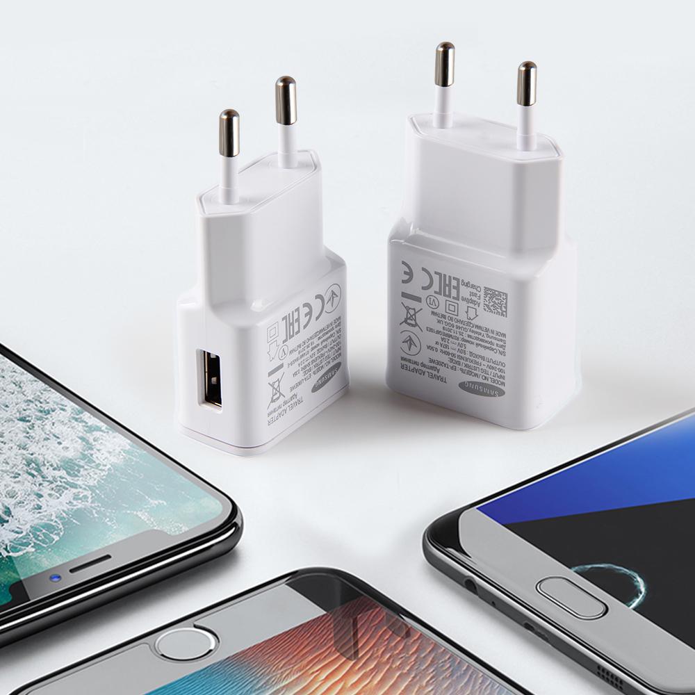 Оригинальное зарядное устройство для быстрой зарядки Samsung Galaxy Note10 S10 Plus S8 S5 S6 S7Edge S4 S3 I9300 A9100 A720 USB-кабель Micro Type-C